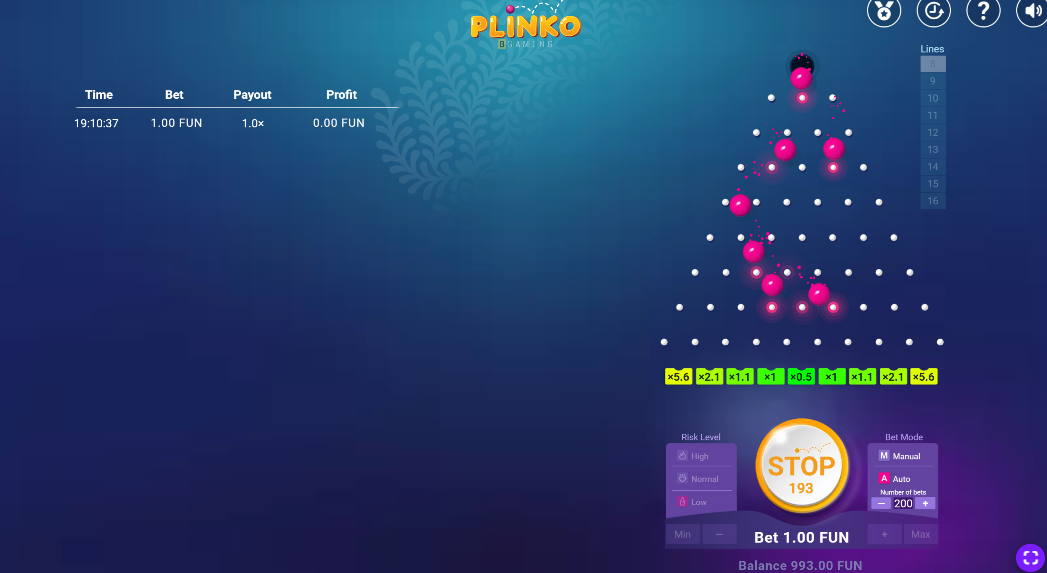 Plinko Slot-Spiel